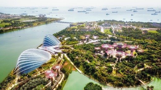 Jardines de la bahía de Singapur.