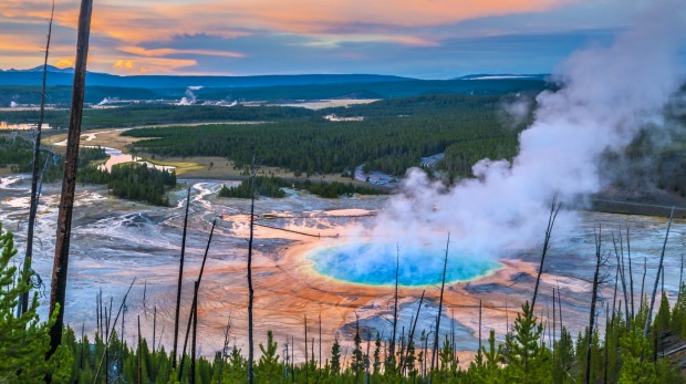Grand Prismatic Spring: una de las mayores atracciones de Yellowstone.