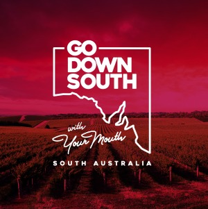 El cartel de la campaña Go Down South With Your Mouth, Australia del Sur