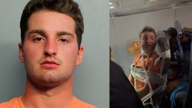 Maxwell Berry, de 22 años, de Norwalk, Ohio, fue arrestado el sábado en el Aeropuerto Internacional de Miami y acusado de tres ...