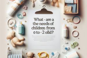 ¿Qué necesidades tienen los niños de 0 a 2 años?